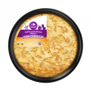Tortilla de Patatas con Cebolla Carrefour Classic' sin Gluten y sin Lactosa 600 G.
