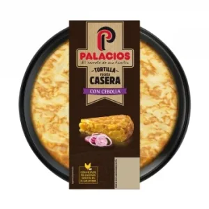 Tortilla Receta Casera con Cebolla y Huevos Camperos Palacios sin Gluten y sin Lactosa 650 G.
