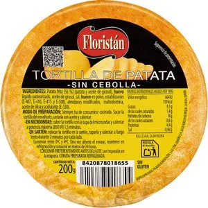 Tortilla sin Cebolla Mini 200 Gr