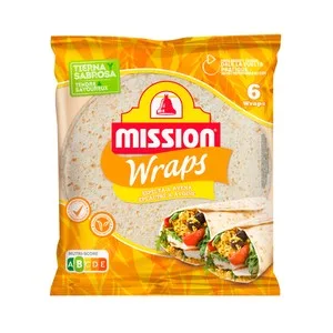 Mission Tortillas de Trigo con Espelta y Avena Especiales para Hacer Wraps 370 G.