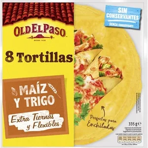 Tortillas Mejicanas de Maíz y Trigo 8 Unidades  OLD el Paso 335 G
