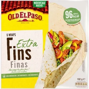 Tortillas Wraps Extra Finas 6 Unidades OLD el Paso 192 G