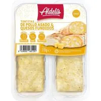 Tortita de Pollo con Queso Aldelis, Bandeja 270 G