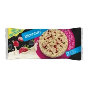 Tortitas de Arroz con Chocolate Blanco y Frutos Rojos Bicentury 132 G.