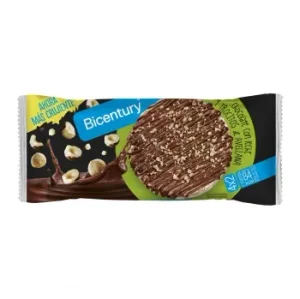 Tortitas de Arroz con Chocolate, Leche y Trozos de Avellanas Bicentury 142 G.