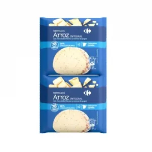 Tortitas de Arroz Integrales con Chocolate Blanco Aroma Yogur Carrefour 130 G.