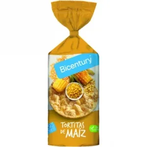 Tortitas de Maíz Bicentury sin Gluten 130 G.