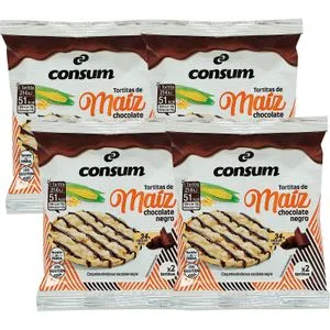 Tortitas de Maíz con Chocolate Negro 90,4 Gr