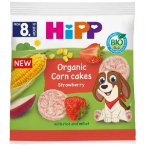 Tortitas de Maíz con Fresa desde 8 Meses Ecológico Hipp Biológico 23 G.