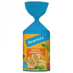 Tortitas de Maíz con Queso y Albahaca Bicentury 124 G.