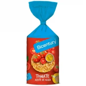 Tortitas de Maíz con Tomate y Aceite de Oliva Bicentury 124 G.