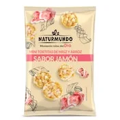 Mini Tortitas de Maíz y Arroz Sabor Jamón Dia Naturmundo Bolsa 75 G