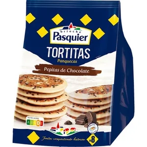 Tortitas Panquecas con Pepitas de Chocolate 8 Unidades Envasadas de 2 en 2  Pasquier 280 G