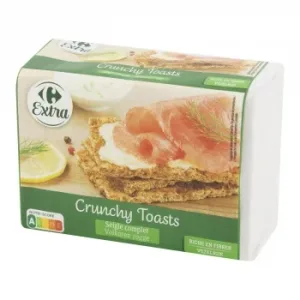 Tostada Crujiente de Centeno Extra Carrefour 250 G.