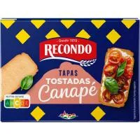 Tostadas Canapé Cuadradas Recondo, Caja 100 G