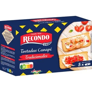 Tostadas para Canapé Tradicionales 5 Packs de 6 Unidades Recondo