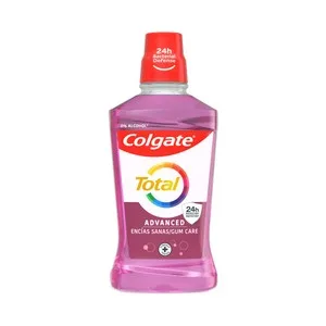 Colgate Total Advanced Enjuague Bucal sin Acohol de Uso Diario, Acción Fortificante y Revitalizante de Encías, con CPC 500 Ml.