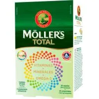 Total Vitaminas + Omega 3 Mollers, Caja 28 Uds