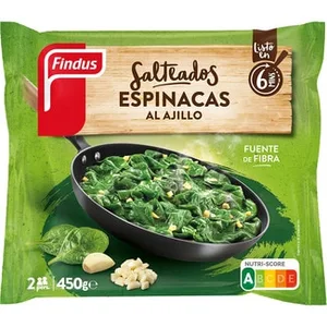 Tradicionales Espinacas al Ajillo 2 Raciones  Findus 450 G