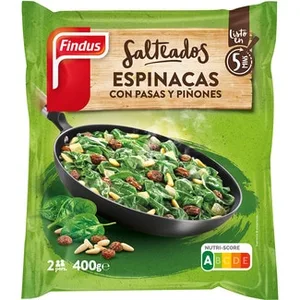 Tradicionales Espinacas con Pasas y Piñones 2 Raciones Findus