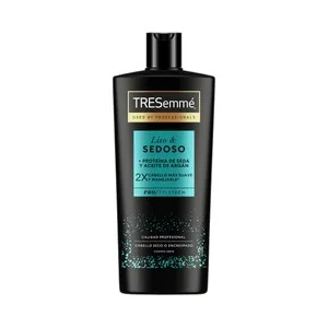 Tresemmé Liso & Sedoso Champú con Proteína de Seda y Aceite de Argán, para Cabellos Secos o Encrespados 685 Ml.