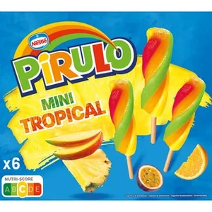 Tropical Mini Helado Sabor Frutas Tropicales sin Gluten 6 Unidades Nestle Pirulo