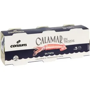 Trozos de Calamar en Tinta Pack de 3 3 X 59 Gr