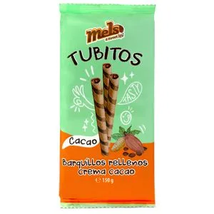 Tubitos Rellenos Crema de Cacao 150 Gr