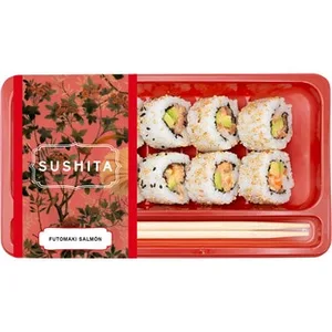 Tuna & Salmón Crunch Futomaki Mix Salmón, Manzana y Tartar Atún Sushita