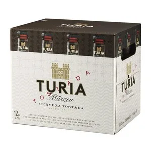 Turia Cerveza Tostada Valencia Pack 12 Botellas X 25 Cl. 3000 ML