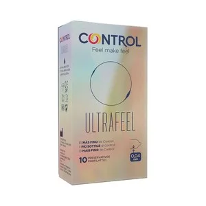 Control Ultrafeel Preservativos Lubricados Ultra Finos con un Ajuste Perfecto 10 Uds.