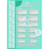 Uñas Postizas Press On What The Fake 04 Bare White Essence, 1 Ud