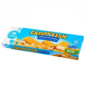 Varitas de Merluza Empanada Carrefour Clasicc 450 G.