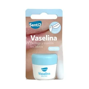 Senti2 Vaselina Protectora y Suavizante de Labios, Sabor Neutro Senti2 20 Ml.