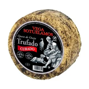 Vega Sotuelamos Queso Curado de Oveja Trufado, Cuña. 300 G