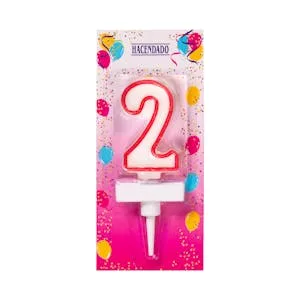 Vela de Cumpleaños 2 Hacendado 1 UD