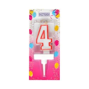 Vela de Cumpleaños 4 Hacendado 1 UD