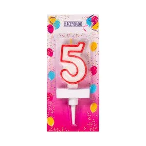 Vela de Cumpleaños 5 Hacendado 1 UD