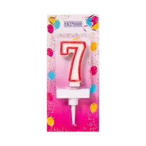 Vela de Cumpleaños 7 Hacendado 1 UD