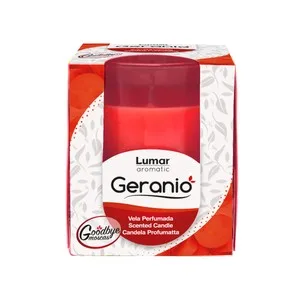 Lumar Vela Vaso Perfumada Adiós Moscas Lumar Geranio 125 G.