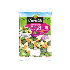 Verduras para Microondas al Vapor (coliflor, Brócoli y Zanahoria) Florette 275 G.