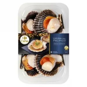 Vieira del Pacífico Media Concha Carrefour Extra 175 G