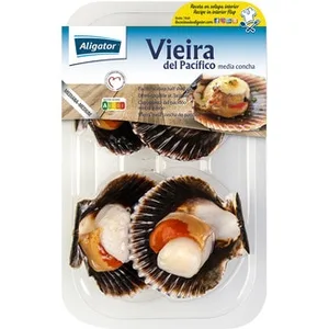 Vieira del Pacífico Media Concha Aligator 165 G