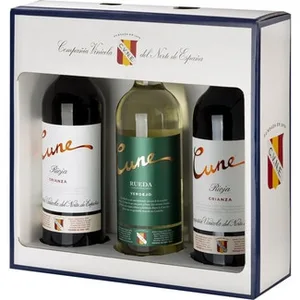 Vino Tinto Crianza Doca Rioja Estuche 2 + Regalo de Vino Blanco Verdejo DO Rueda Botella de 75 Cl Cune