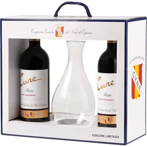 Vino Tinto Gran Reserva Doca Rioja Estuche 2 + Decantador Cune
