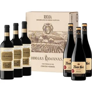 Vino Tinto Reserva 3 Botellas de 75 Cl + Viña Albina Vino Tinto Reserva Doca Rioja 3 Monte Real