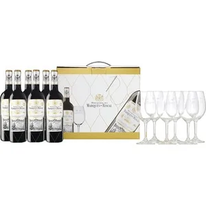 Vino Tinto Reserva Doca Rioja Caja 6 + 6 Copas Marques de Riscal