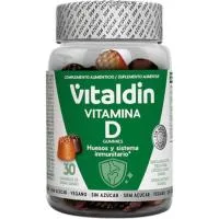 Vitamina D sin Azúcar ni Gelatina Vitaldin, 30 Uds, Bote 75 G