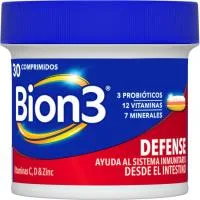 Vitaminas C, D & Zinc Defense Bion3, Bote 30 Comprimidos