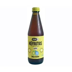 Viver Kéfrutas Bebida Ecológica Fermentada con Probióticos y Sabor a Lima-limón 330 Ml.